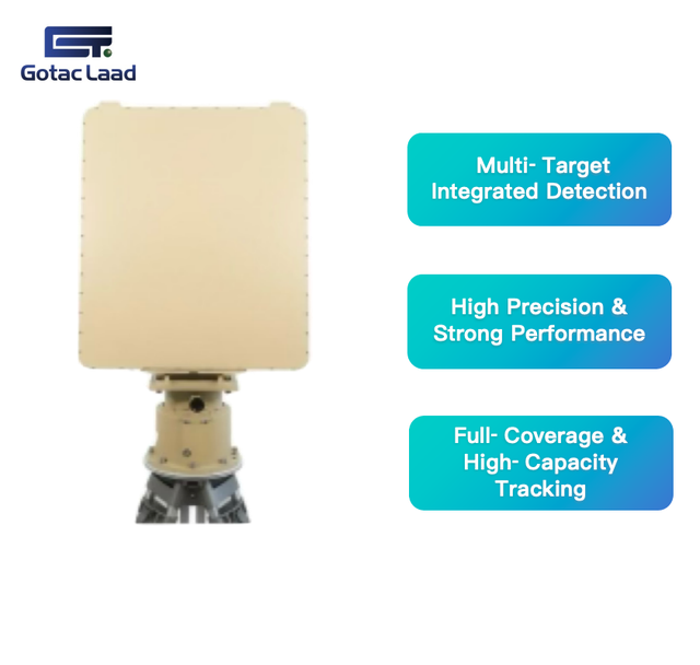 X Band DBF 4-Channel Mechanical Azimuth Scanning Low Power Consumption Water Resistant Durable Low Altitude Detection Radar ISO