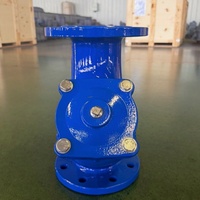 Filtre Y à bride DN100 PN16 en fonte ductile époxy bleu avec tamis amovible pour système d'eau