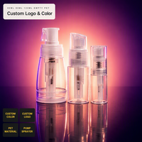 Flacon pulvérisateur cosmétique vide en PET de 60 ml, 80 ml, 120 ml, flacon pour poudre libre, flacon pour shampoing sec, logo personnalisé, vente en gros