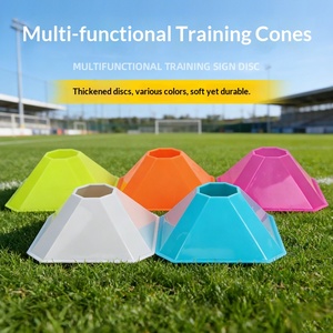 Placa de Señalización Octogonal de PE para Entrenamiento de Agilidad en Baloncesto, Fútbol y Voleibol - Obstáculo Auxiliar Tipo Cubo de Señalización - Product Image 2