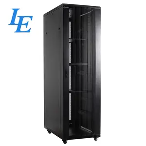 LE 19 Inch 18RU 24RU Server Storage Rack Cabinet 42 U Floor Mount Network Cabinet