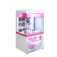 Funspace Vente en gros d'usine Jouet rose à pièces personnalisé Distributeur automatique Machine à grue à griffes d'arcade Machine à griffes de poupée bon marché