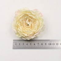 Dekorasi Natal bunga Peony buatan, kain sutra kepala bunga Peony buatan grosir 4.5CM untuk dekorasi dinding bunga pernikahan