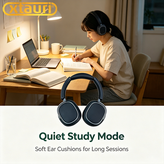 XTAURI Wired Dynamic Leather Over-Ear Gaming Headset Stereo Audio Mic RGB Lighting 170cm Cord IPX5 Waterproof for 5.5