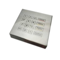 Teclado Numérico Metálico USB Resistente al Agua 4X4 para Cajero Automático