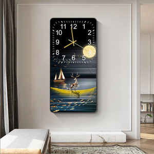 <span class=keywords><strong>Orologio</strong></span> da <span class=keywords><strong>Parete</strong></span> Decorativo di Lusso con Paesaggio Marino, Decorazione Artistica per Soggiorno - Product Image 2