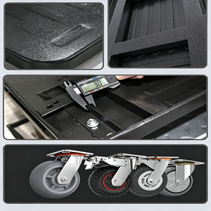 Carretilla Plegable de Plataforma Plana, Carro de Plataforma Resistente con Ruedas Giratorias, Carretilla Manual Plegable para Mudanzas, Almacén, Garaje - Product Image 6