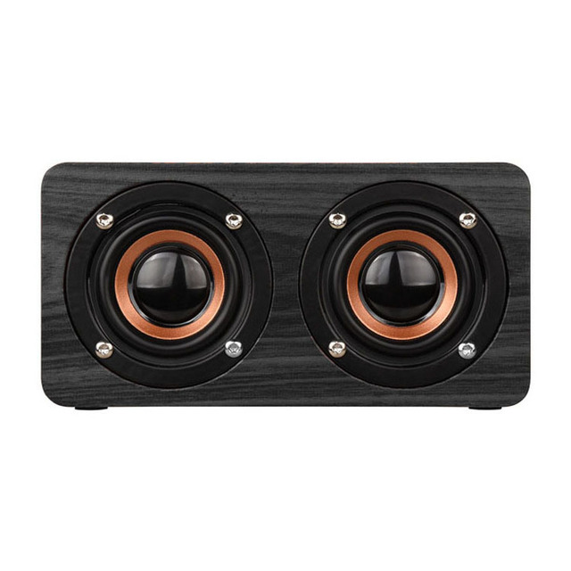 New Arrival Premium High-fidelity Outdoor Mobile Phone Wireless Wooden Subwoofer Home Speaker with Powerful Bass 10W Peak