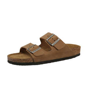 Deux paires de pantoufles inspirées de la mode haut de gamme, légères, en cuir de vachette huilé véritable, avec semelle en liège, tendance printemps - Product Image 1