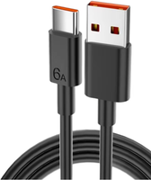Câble de données USB vers Type C pour téléphone portable, marque Zhixin, charge super rapide 6A, 1M, 1.5M, 2M, OD 3.8, conducteur en cuivre pur, isolation en feuille TPE