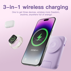 Station de charge de téléphone <span class=keywords><strong>portable</strong></span> sans fil 3 1 15W <span class=keywords><strong>Portable</strong></span> 10000mah Power Bank 20W Sortie pour <span class=keywords><strong>iPhone</strong></span> Autres appareils <span class=keywords><strong>Batterie</strong></span> magnétique - Product Image 3