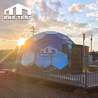 Nouveau tout verre Igloo géodésique dôme tente de luxe modulaire Glamping hôtel 100% étanche et ignifuge