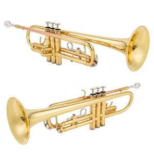 Un <span class=keywords><strong>petit</strong></span> <span class=keywords><strong>instrument</strong></span> <span class=keywords><strong>de</strong></span> corne en laiton dans la clé <span class=keywords><strong>de</strong></span> D Flat Children Music Learning Wind Instruments Gold Finish Trumpet - Product Image 3