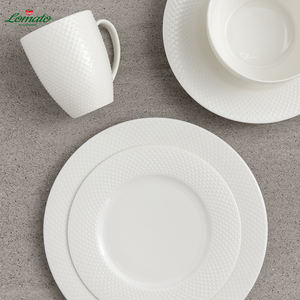 Plato moderno redondo de porcelana pulida blanca ecológica de alta calidad Color sólido envejecido personalizado impreso para regalos de negocios - Product Image 2