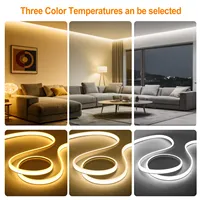 Bande lumineuse LED COB étanche pour extérieur 12v/24v 10mm de large 320LEDs/M Bande lumineuse LED décorative flexible étanche pour intérieur/extérieur