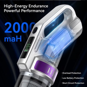 Aspirateur sans fil haute puissance 20000PA, sans balais, écran LED, vidage de la poussière en un clic, fonction soufflage pour voiture, maison, canapé - Product Image 4