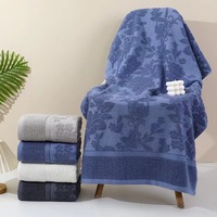 Ensemble de serviettes de bain en pur coton jacquard ajouré pour la baignade et la plage, grandes et petites tailles 50x90cm/70x140cm
