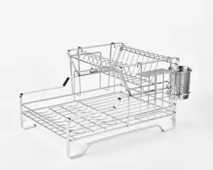 Multifunctional double-layer 304 steel dish rack