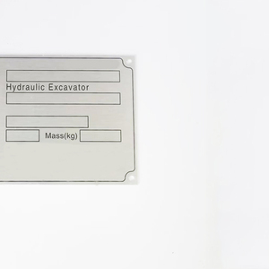 Plaque signalétique en aluminium Art déco noir argenté pour <span class=keywords><strong>la</strong></span> décoration <span class=keywords><strong>de</strong></span> <span class=keywords><strong>la</strong></span> maison et l'affichage du panneau d'information sur les pelles hydrauliques - Product Image 5