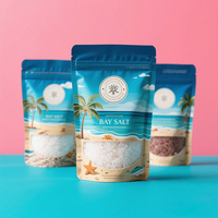 Doypack refermable imprimé personnalisé sac en plastique de qualité alimentaire pochette d'emballage debout en feuille d'aluminium sac de sel de bain
