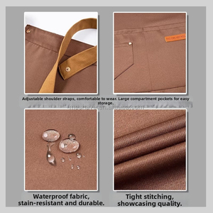 Tablier de travail réglable de haute qualité avec logo personnalisé pour adulte et artiste en croix pour femmes et hommes pour salon de coiffure Barista Coffee Shop Bakery - Product Image 6