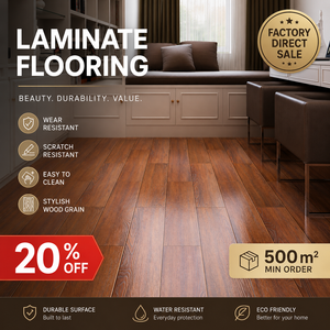 Pavimento Laminato Impermeabile AC5 per Appartamenti, Spessore 8mm 10mm 12mm, Vendita all'Ingrosso - Product Image 1