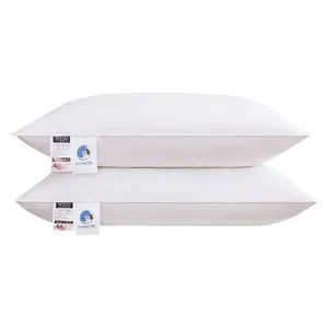 RTS Hotel Pillow 100% Cotton Casing Microfiber Fill Hypoallergenic Downlike Feel Standard Size Hotel Collection Bed Pillows
