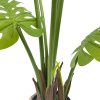Mint Monstera Bonsai buatan besar Deliciosa bunga Real Touch hijau Jumbo daun Monstera pot pemandangan grosir