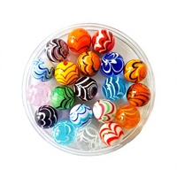 Billes en verre de Murano moulées sur mesure de qualité supérieure, 16 mm, 25 mm, couleurs vives, faites à la main, jouet pour enfants, décoration de Pâques, décoration d'Halloween