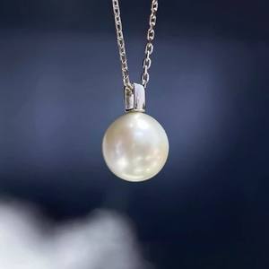 DIY <b>Pearl</b> Accessories 31343 S925 <b>Silver</b> Pendant with 913mm Round Beads Empty Stand Gold/<b>Silver</b> Pendant <b>Necklace</b> - Product Image 4