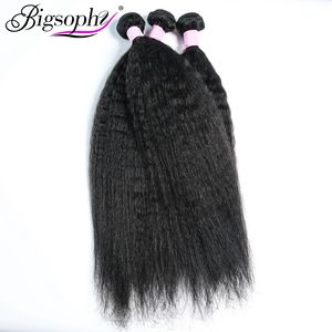 Extensions de cheveux humains bouclés, lots de cheveux humains raides crépus couleur naturelle 12A, 12-30 pouces - Product Image 5