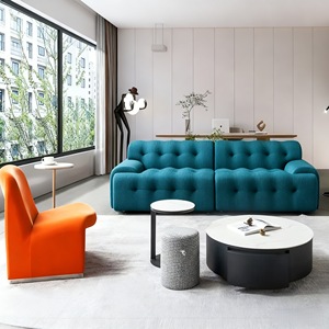 फोशान कस्टम-निर्मित लक्जरी सरल आधुनिक शैली के कपड़े अनुभागीय सोफे मॉड्यूलर दो-सीटर तीन-सीटर तीन-सीटर तीन-सीटर तीन-सीटर - Product Image 2