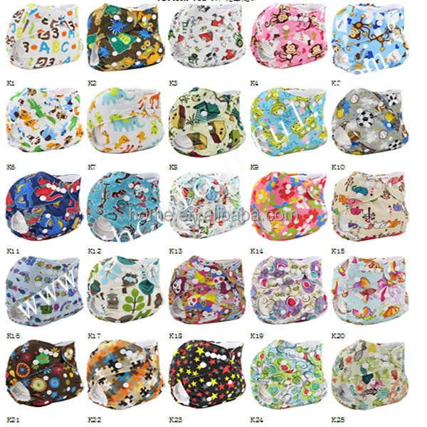 Custom Wholesale Newborn Diaper Cloth Nappies Cover Reusable Bamboo Nappy Covers Baby Cloth Diaper