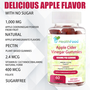 Private Label Apple Cider Vinegar Gummies with Apple Cider Vinegar Immune System Supports and Energy Support Gummies - Product Image 4