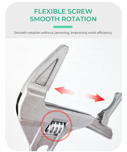 Clé à molette multifonction réglable de 12 pouces, grande ouverture, à dents en arc, pour la salle de bain et la plomberie - Product Image 6