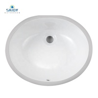 Lavabos de salle de bain ovales en céramique 1714, à poser sur comptoir, faciles à nettoyer, design industriel, blanc, capacité 12L, OEM, garantie 5 ans, usage commercial