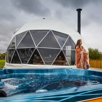 Haute sécurité en plastique gonflable clair Glamping Cottage jardin bulle dôme enfants Camping tente