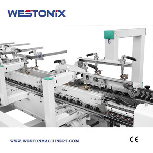เครื่องพับกล่องอัตโนมัติ WESTONIX แบบกาวร้อน สำหรับกล่องกระดาษลูกฟูก A/<span class=keywords><strong>B</strong></span>/E  สำหรับอาหารและเครื่องดื่ม - Product Image 3