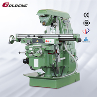 Machine de fraisage verticale à 3 axes manuelle de haute précision GOLDCNC X6132 pour la fabrication industrielle des métaux, broche R8/ISO50