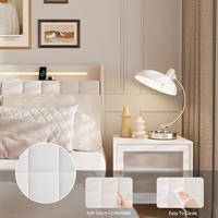 Lit double à plateforme nordique minimaliste moderne pour meubles de chambre à coucher Cadre de lit de rangement nordique Lit Tatami japonais bas en bois