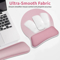 Ensemble repose-poignets et tapis de souris Simplicity à dégradé de couleurs personnalisé, base en caoutchouc à mémoire de forme, design ergonomique pour clavier, logo personnalisé