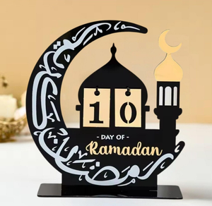 <span class=keywords><strong>Calendario</strong></span> de Cuenta Regresiva de Madera Personalizado para Ramadán con Diseño de Mezquita y Caligrafía Árabe |   <span class=keywords><strong>Calendario</strong></span> Decorativo Festivo para Escritorio de Eid - Product Image 2