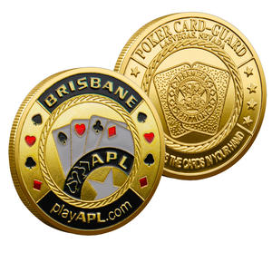 Stock Poker Card-Guard Las Vegas Zinklegierung Druckguss-Gedenkmünze mit bunten Poker-Elementen PANBO Marke Sammlerstück - Product Image 5