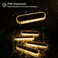 Lampes solaires étanches IP68 pour clôture de jardin, balcon, terrasse, escalier, extérieur, cour, avec faisceau 360° et fonctionnement automatique