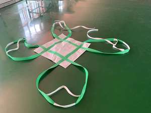 Palette souple respirante en PP Hesheng 1000 kg 2 tonnes, sac à ciment avec facteur de sécurité 5:1, boucle d'angle croisée - Product Image 5