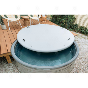 Cubierta Inflable Plegable Rígida para Piscina Redonda, Cubierta Inflable para Piscina de Exterior de 6/8/9/10 pies con Asas para Jardín - Product Image 5