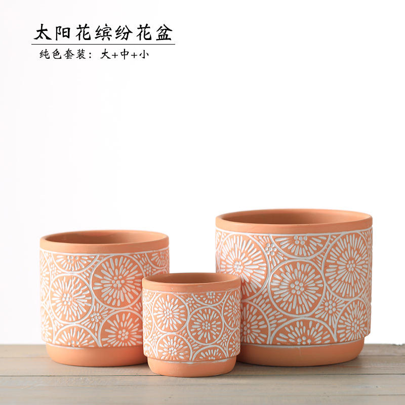 Couleur solide d'argile rouge de tournesol (grand moyen petit)