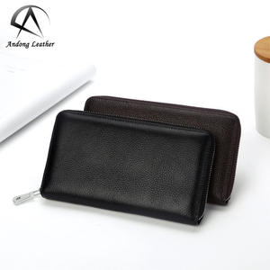 Cartera Larga para Mujer, de Cuero Vacuno Genuino, Bolso de Mano Elegante y Multifuncional - Product Image 1