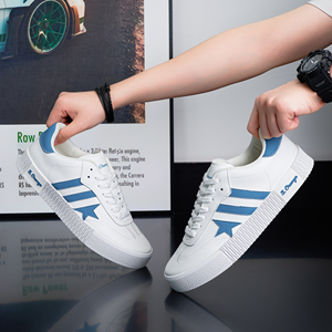 Sneakers Casual da Uomo con Plateau, Tomaia in PU, Dettagli in Camoscio, Suola in PVC, Accenti a Stella e Strisce, Scarpe da Skate - Product Image 6