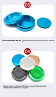 Boîte à snus portable en gros, lot de 3, en métal noir, conteneur de rangement, boîtes à snus vierges en aluminium pour gravure laser
